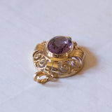 Vintage 8K gold pendant with amethyst, 60s / 70s