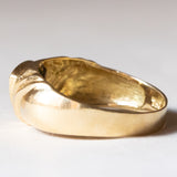 Anello vintage in oro 18K con peridoto verde, anni ‘70