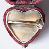 Solitario antico in oro 18K con diamante di taglio vecchia Europa (0.90ct ca.), anni ‘30/‘40