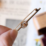 Antique 14K gold brooch with pearl and marcasites, early 1900s