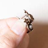 ⭐️ Orecchini antichi in oro 14K con diamanti e perle, primi del ‘900