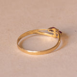 Vintage ring in 18K gold with rubies, 1970s
