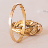 Anello vintage in oro giallo 18K, anni ‘70/‘80