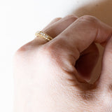 Veretta vintage in oro 18K con diamanti (0.27ctw ca.), anni ‘60
