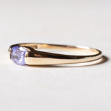Anello vintage in oro 9K con tanzanite, anni ‘80