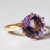 🔮 Anello vintage da cocktail in oro 18K con ametista (4.60ct ca.), anni ‘60