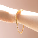 Bracciale morbido torchon vintage in oro 18K
