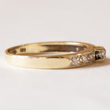 Anello vintage in oro 14K con diamanti (0.14ct ca.), anni ‘60/‘70