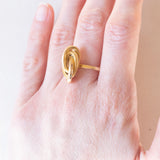 Anello vintage in oro giallo 18K, anni ‘70/‘80