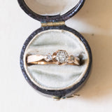 Anello antico in oro 18K con diamanti (centrale di 0.05ct ca.), anni ‘10