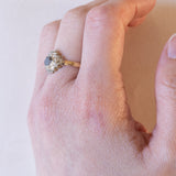 Anello vintage in stile Art Déco in oro 18K con onice, anni '50