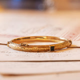 Bracciale rigido antico in oro 18K e zaffiri, fine '800