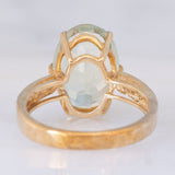 Anello da cocktail vintage in oro giallo 9K con ametista Rio Grande (4.60ct ca.) e zirconi bianchi