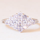 Vintage-Ring aus 9-karätigem Weißgold mit Tansaniten (ca. 0.96 ctw), 2006