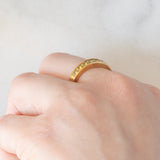 Veretta vintage in oro giallo 9K con sfeni (0.62ctw ca.)