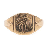Anillo vintage de oro amarillo de 9 quilates