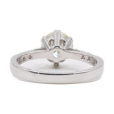 Anel solitário em ouro branco 18k com diamante lapidação brilhante de 1,35 quilates