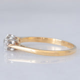 Trilogy antico in oro giallo e bianco 18K con diamanti di taglio brillante (0.40ctw ca.), anni ‘20/‘30