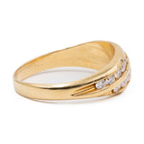 Anello vintage in oro giallo 18k con diamanti (1ctw), anni '70