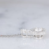 Collana vintage in platino con ciondolo con diamanti (0.47ctw), anni ‘90