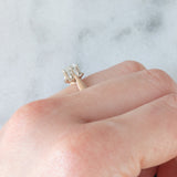 Solitario retrò in oro rosa 14K con diamante di taglio vecchia miniera (0.50ct ca.), anni ‘40