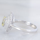 Anello ballerina vintage in platino con diamante fancy yellow (0.79ct) e diamanti (0.53ctw), anni ‘90