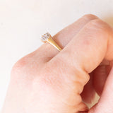Vintage-Ring aus 9-karätigem Gelbgold mit Tansaniten (ca. 0.40 ctw) und Diamanten (ca. 0.16 ctw), Jahr 2006