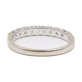 Anello vintage a veretta in oro bianco 14k con diamanti (0,90ctw), anni '70