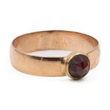 Anello antico in oro giallo 8k con granato