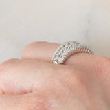 Anello a fascia vintage in platino con diamanti (1.05ctw), anni ‘70/‘80