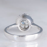 Solitario in oro bianco 18K con diamante di taglio vecchia miniera (0.97ct ca.)