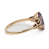 Anello vintage in oro giallo 9k con ametista