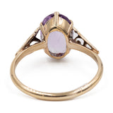 Anello vintage in oro giallo 9k con ametista