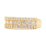 ANELLO VINTAGE IN ORO GIAALLO 14K E DIAMANTI (1.1CT)