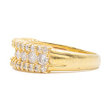 ANELLO VINTAGE IN ORO GIAALLO 14K E DIAMANTI (1.1CT)