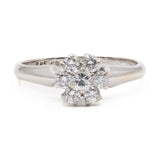 Anello vintage in oro bianco 14k con diamanti (0,45ctw)