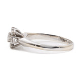 Anello vintage in oro bianco 14k con diamanti (0,45ctw)