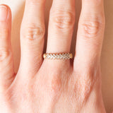 Vintage-Ring aus 9-karätigem Gelbgold mit Diamanten (ca. 0.18 ctw), 70er Jahre