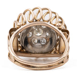 Anillo vintage de oro de 18 quilates con diamantes (0,24 cts), década de 50