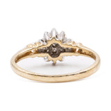 Anello vintage in oro giallo 9k con diamanti (0,11ctw)