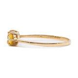 Anello vintage trilogy in oro giallo 9k con zaffiri gialli