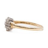 Anello vintage in oro giallo 9k con diamanti (0,11ctw)