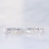 Orecchini a cerchio vintage in oro bianco 18K con diamanti (1.46ctw)