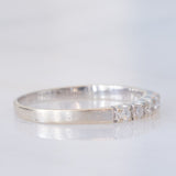 Veretta vintage in oro bianco 14K con diamanti (0.15ctw ca.), anni ‘70