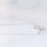 Collier vintage in platino con decorazione con quadrifogli con diamanti (0.43ctw)