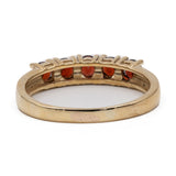 Anello vintage in oro giallo 8k con granati