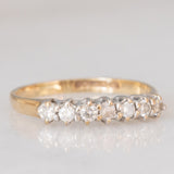 Veretta vintage in oro giallo 9K con diamanti di taglio brillante (0.20ctw ca.), anno 1989