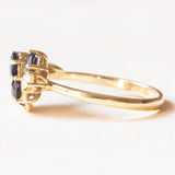 Vintage Ring aus 14 Karat Gelbgold mit Saphiren (ca. 0.80 ctw) und Diamanten (ca. 0.09 ctw), 60er/70er Jahre
