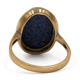 Anello vintage in oro giallo 8k con lapislazzulo