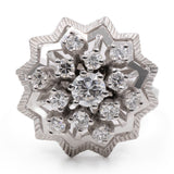 Bague vintage en or blanc 14 carats et diamants (1,20 ct), 70